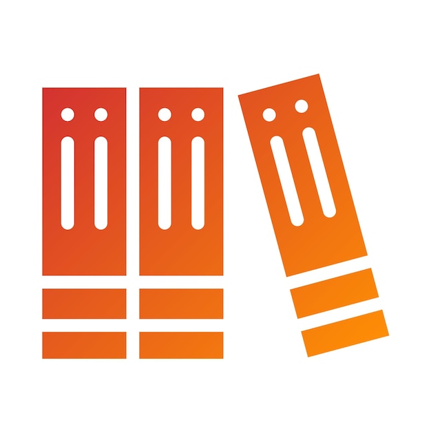 Estilo del icono de la carpeta de encuadernadores de diseño vectorial