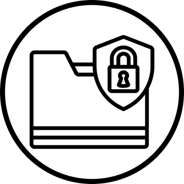Estilo del icono de la carpeta segura