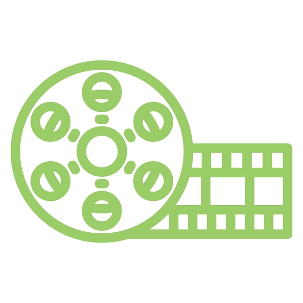 Estilo del icono del carrete de película de diseño vectorial