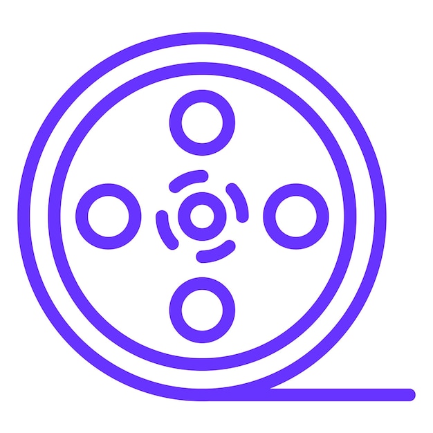 Estilo del icono del carrete de película de diseño vectorial