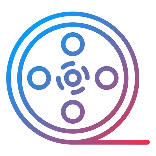 Estilo del icono del carrete de película de diseño vectorial