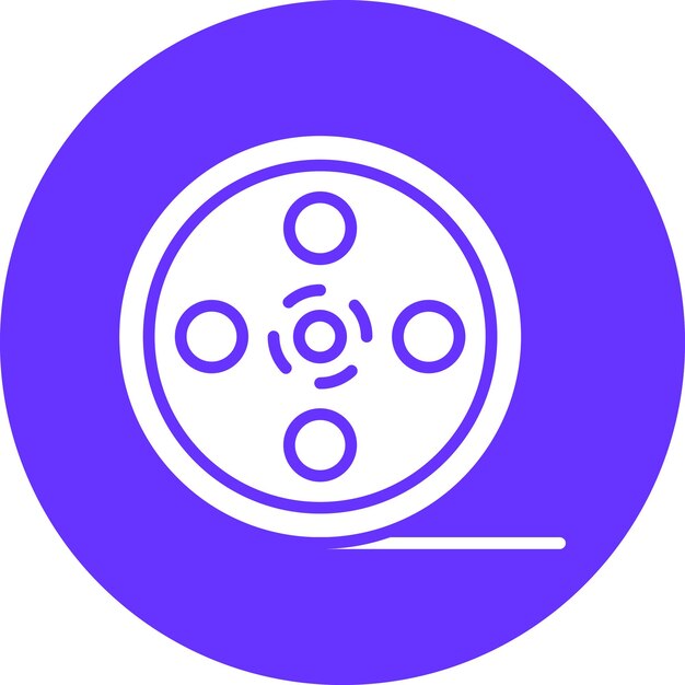 Estilo del icono del carrete de película de diseño vectorial