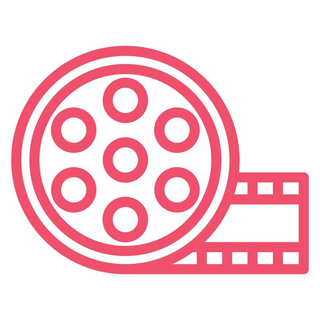 Estilo del icono del carrete de película de diseño vectorial