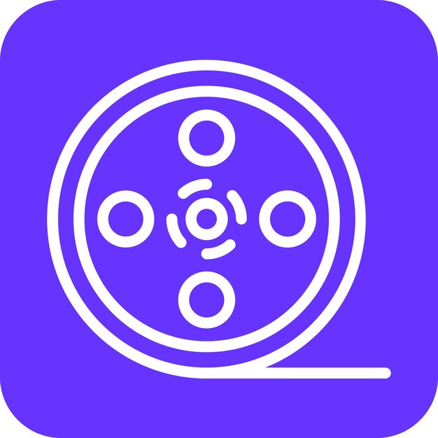 Estilo del icono del carrete de película de diseño vectorial