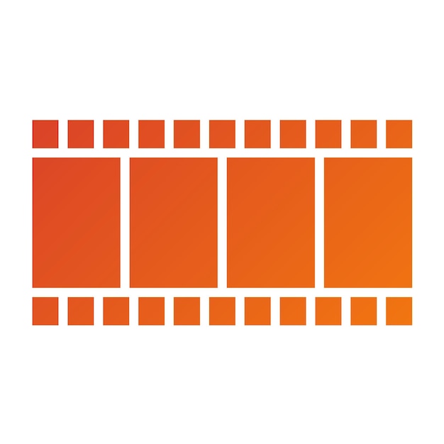 Estilo del icono del carrete de película de diseño vectorial