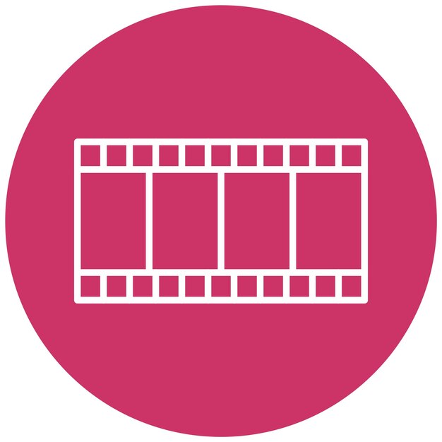 Estilo del icono del carrete de película de diseño vectorial