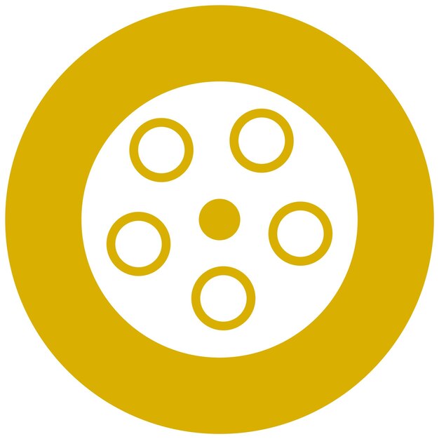 Estilo del icono del carrete de película de diseño vectorial