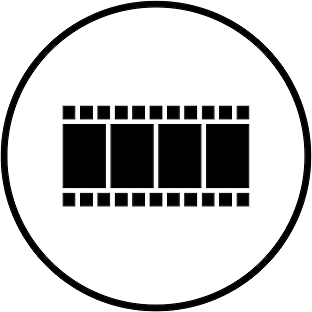 Estilo del icono del carrete de película de diseño vectorial