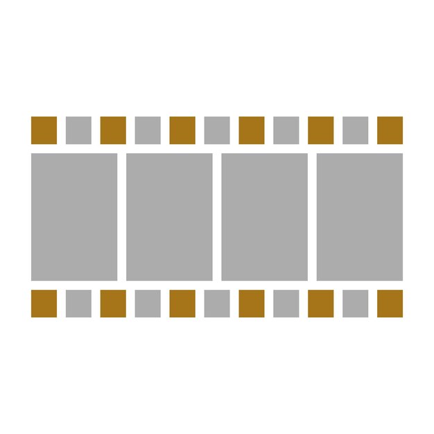 Estilo del icono del carrete de película de diseño vectorial