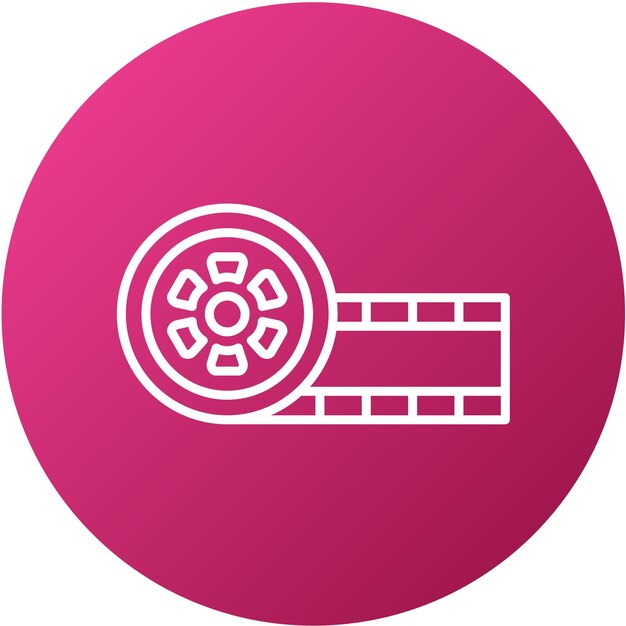 Estilo del icono del carrete de película de diseño vectorial