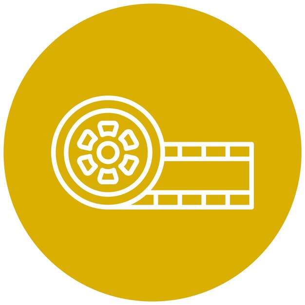 Estilo del icono del carrete de película de diseño vectorial