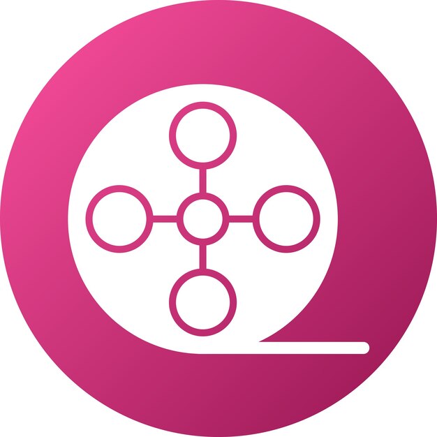 Estilo del icono del carrete de película de diseño vectorial