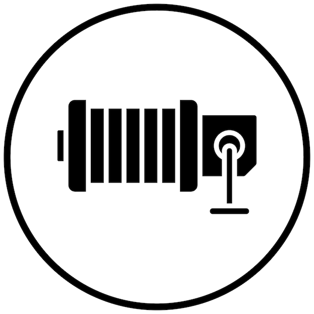 Estilo del icono del carrete de pesca