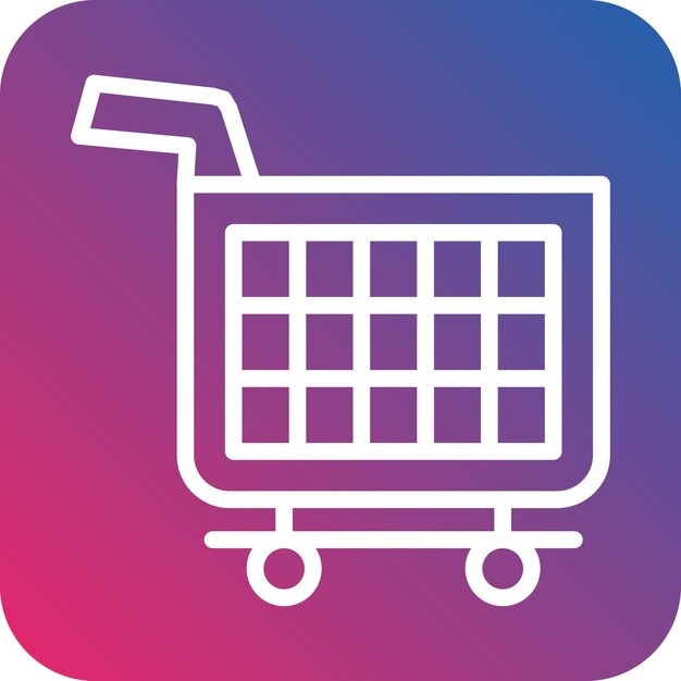 Vector estilo del icono del carrito de compras