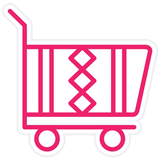 Estilo del icono del carrito de diseño vectorial
