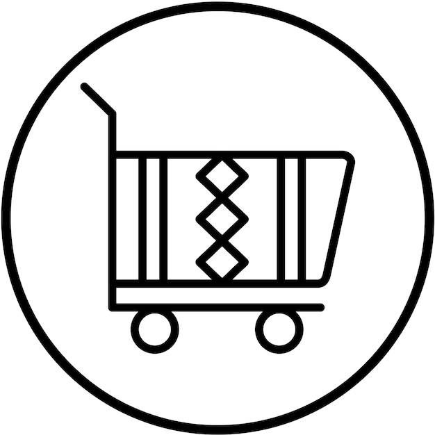 Estilo del icono del carrito de diseño vectorial