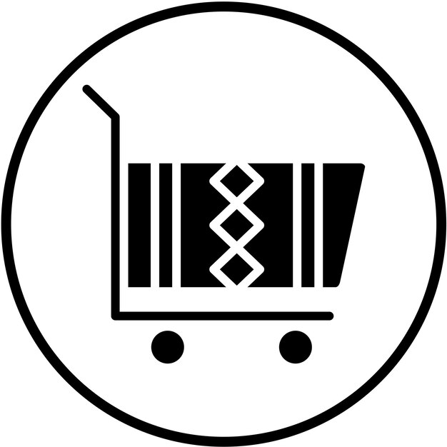 Estilo del icono del carrito de diseño vectorial