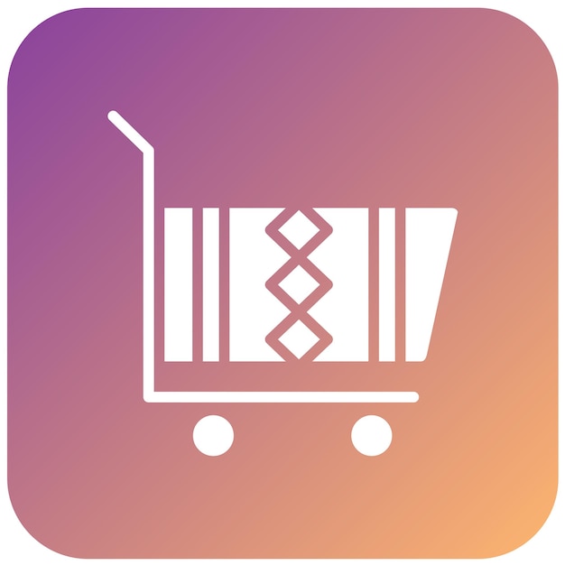 Estilo del icono del carrito de diseño vectorial
