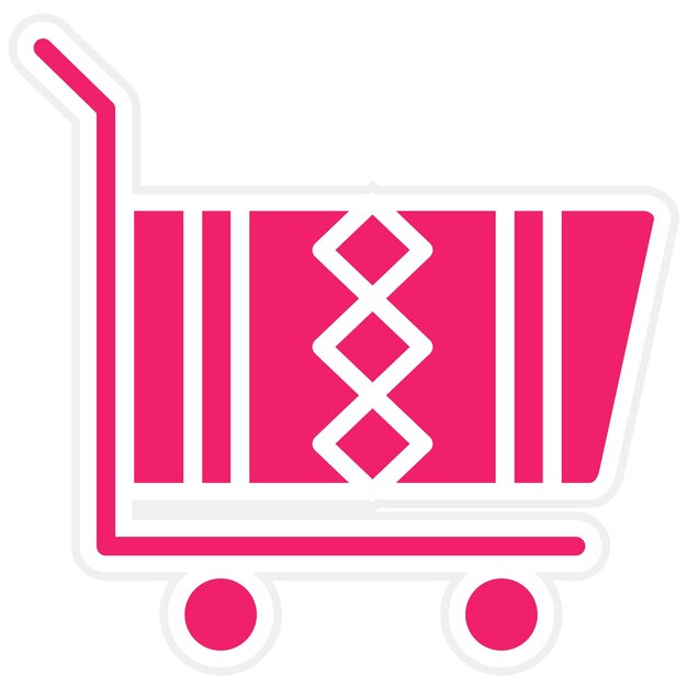 Estilo del icono del carrito de diseño vectorial