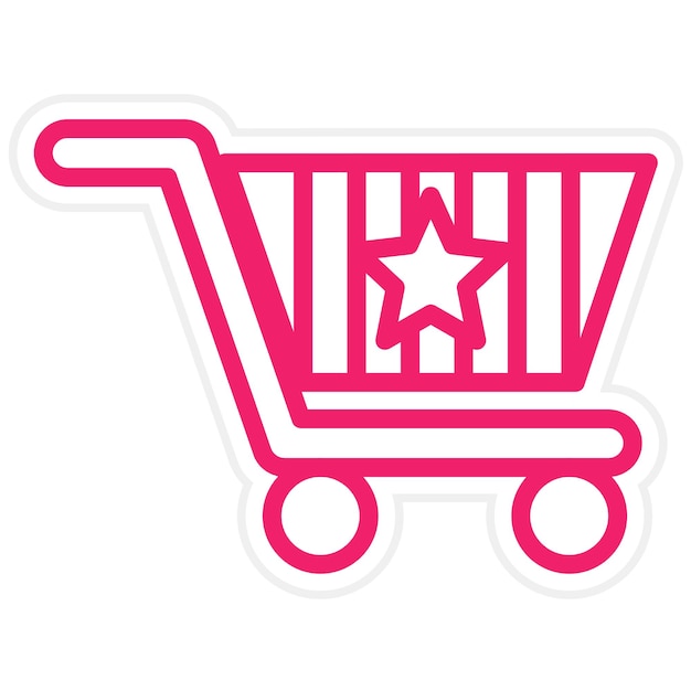 Estilo del icono del carrito de diseño vectorial
