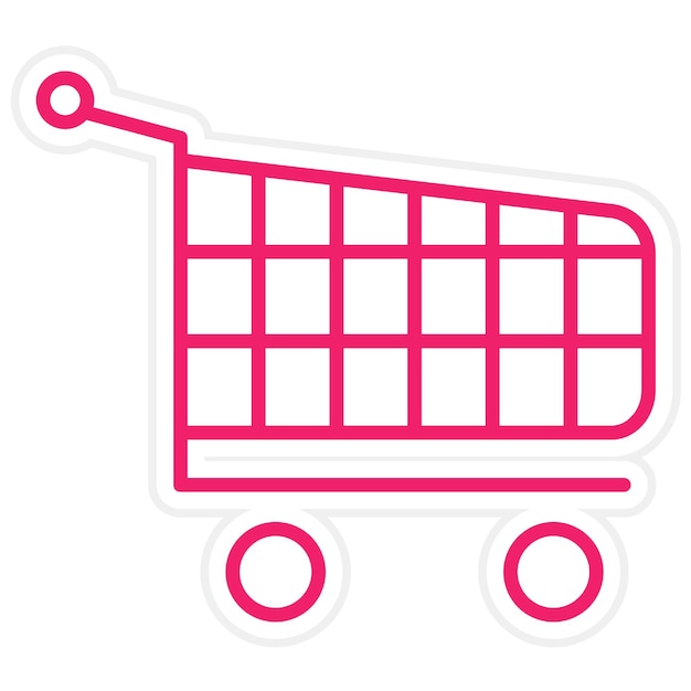 Estilo del icono del carrito de diseño vectorial