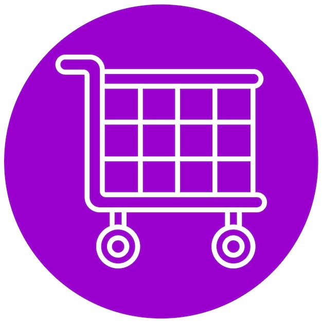 Estilo del icono del carrito de diseño vectorial