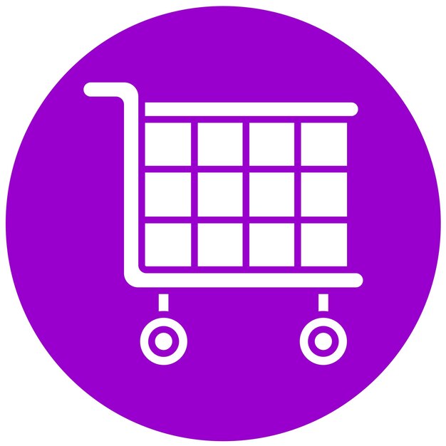 Estilo del icono del carrito de diseño vectorial