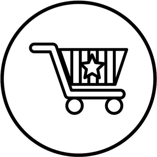 Estilo del icono del carrito de diseño vectorial