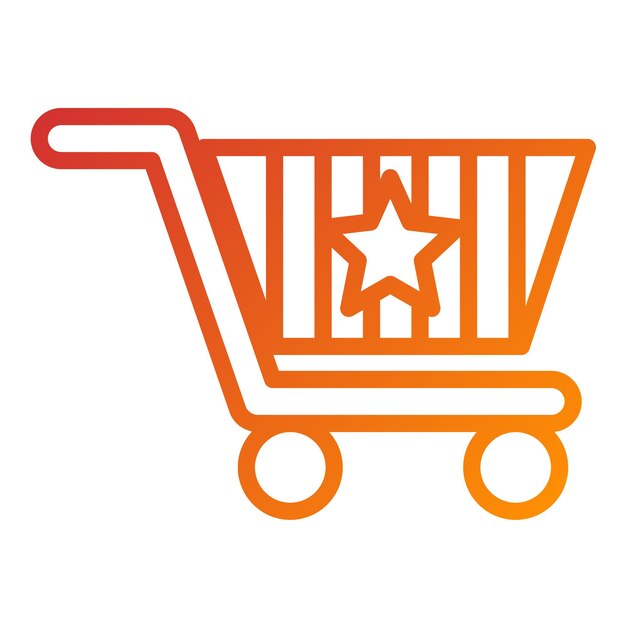 Estilo del icono del carrito de diseño vectorial
