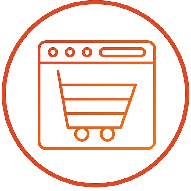 Estilo del icono del carrito de diseño vectorial