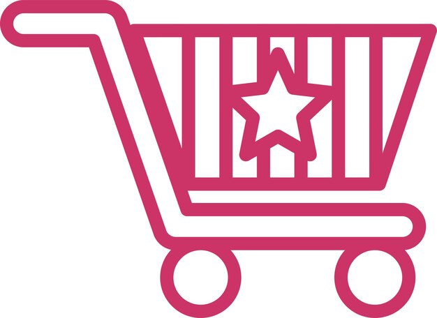Estilo del icono del carrito de diseño vectorial