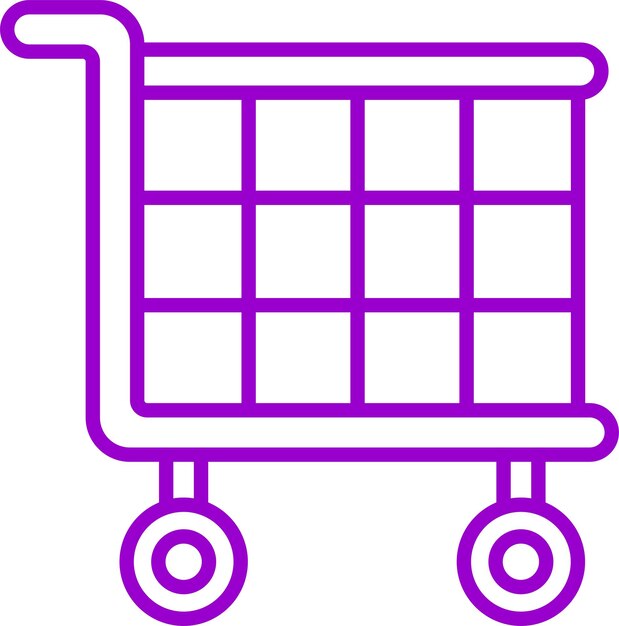 Estilo del icono del carrito de diseño vectorial