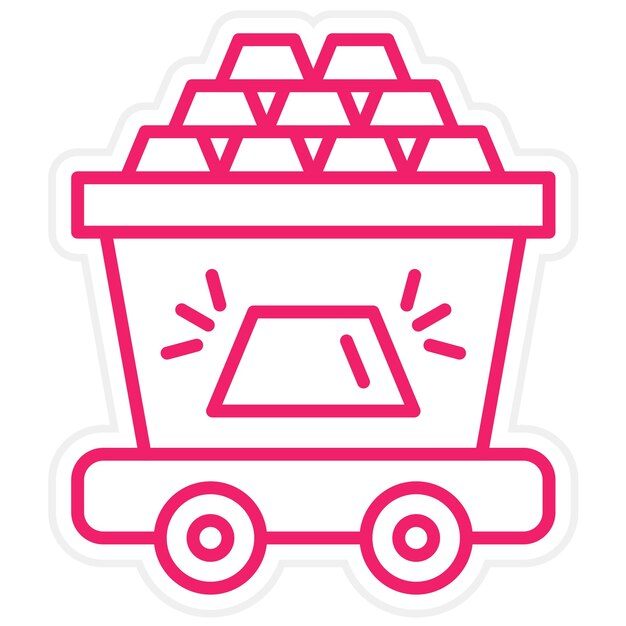 Estilo del icono del carrito dorado