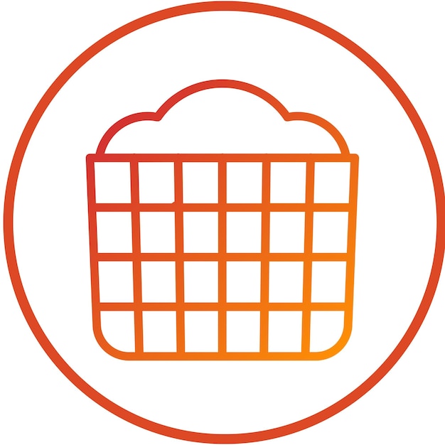 Estilo del icono del carrito de lavandería de diseño vectorial