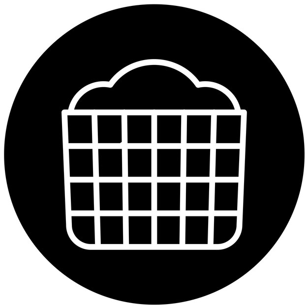 Estilo del icono del carrito de lavandería de diseño vectorial