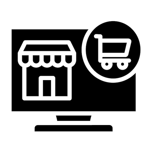 Estilo del icono del carrito de venta al por menor de diseño vectorial