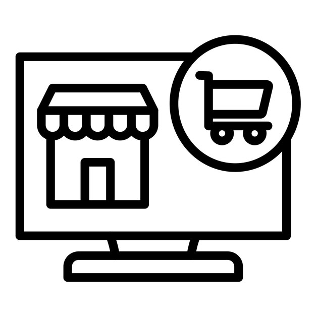 Estilo del icono del carrito de venta al por menor de diseño vectorial