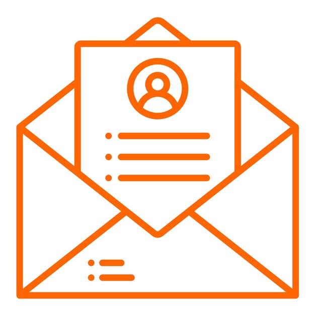 Estilo del icono de la carta de portada