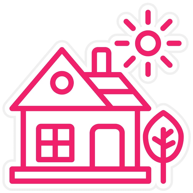 Estilo del icono de la casa de diseño vectorial