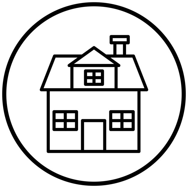 Estilo del icono de la casa de diseño vectorial