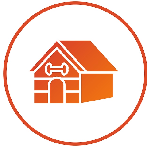 Estilo del icono de la casa de mascotas