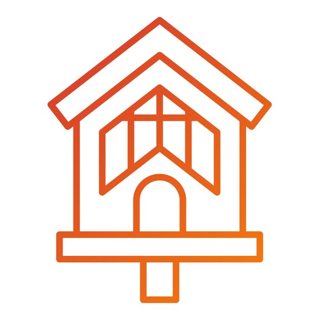 Estilo del icono de la casa de los pájaros