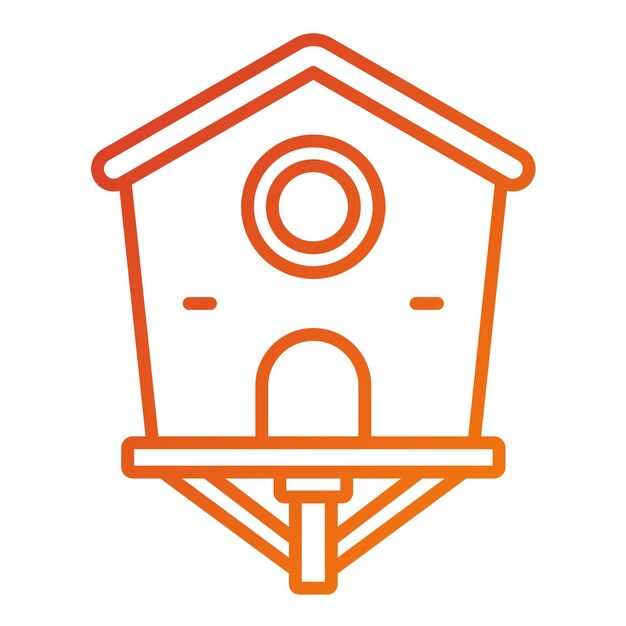 Estilo del icono de la casa de los pájaros