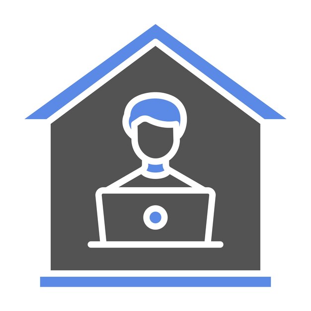 Estilo del icono de la casa sentada de diseño vectorial