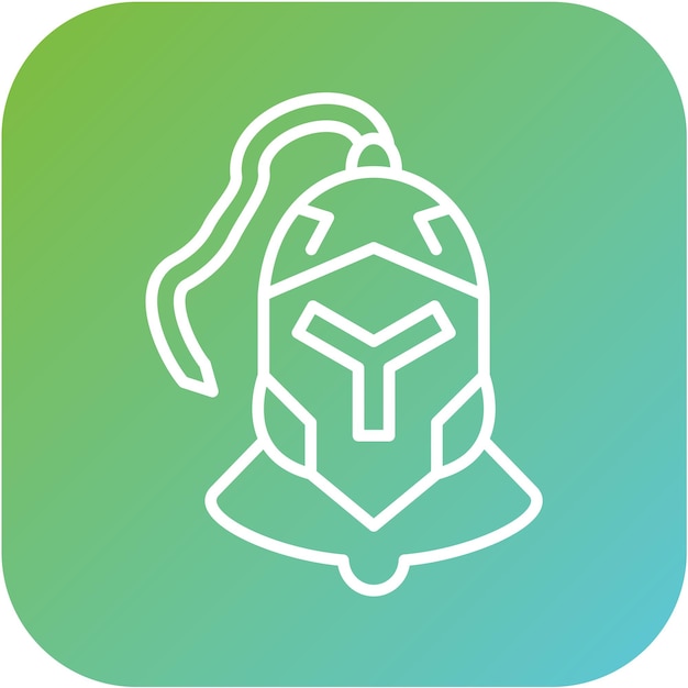 Estilo del icono del casco de la armadura de diseño vectorial