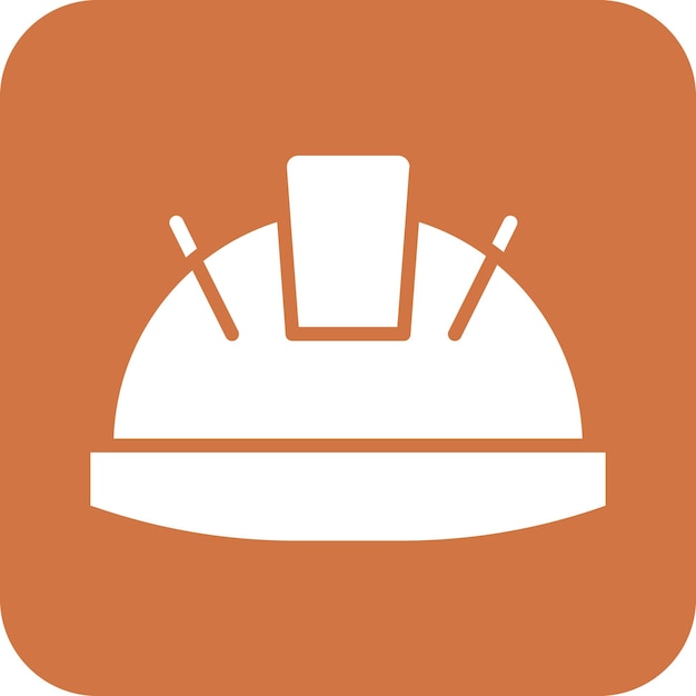 Estilo del icono del casco de diseño vectorial