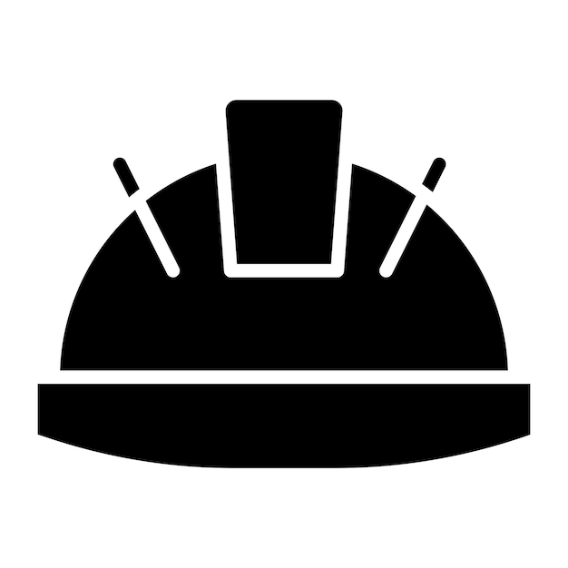 Estilo del icono del casco de diseño vectorial
