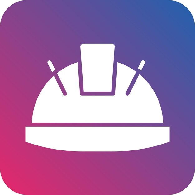 Estilo del icono del casco de diseño vectorial