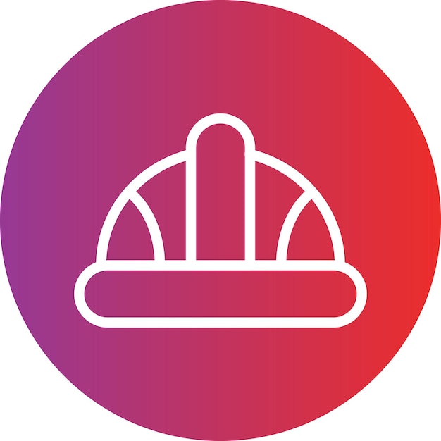 Estilo del icono del casco de diseño vectorial