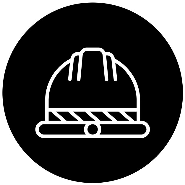 Estilo del icono del casco de diseño vectorial
